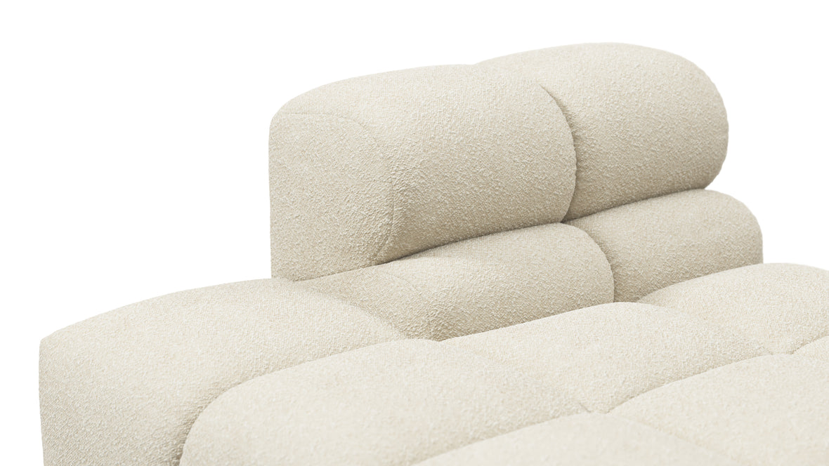 Tufted - Tufted Module, Left Chaise, Armless, Eggshell Boucle