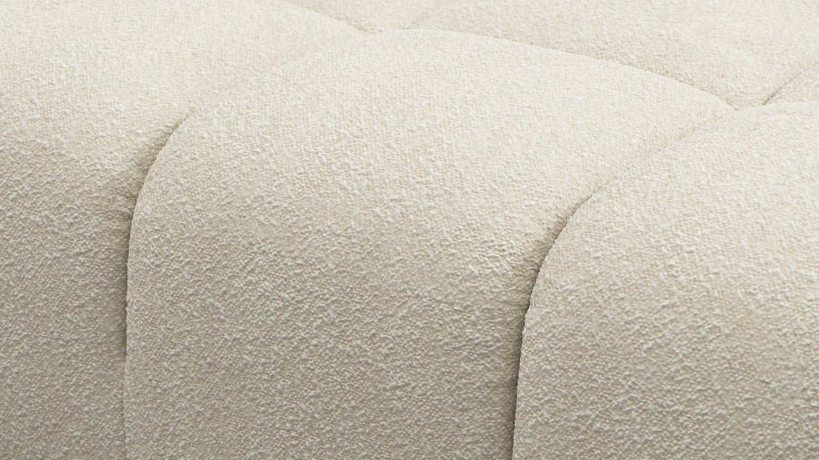 Tufted - Tufted Module, Left Chaise, Armless, Eggshell Boucle