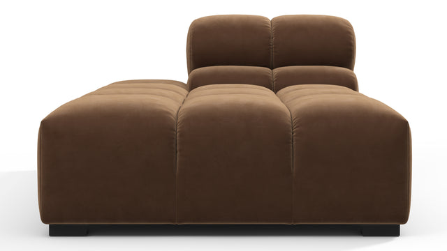 Tufted - Tufted Module, Left Chaise, Armless, Mocha Velvet