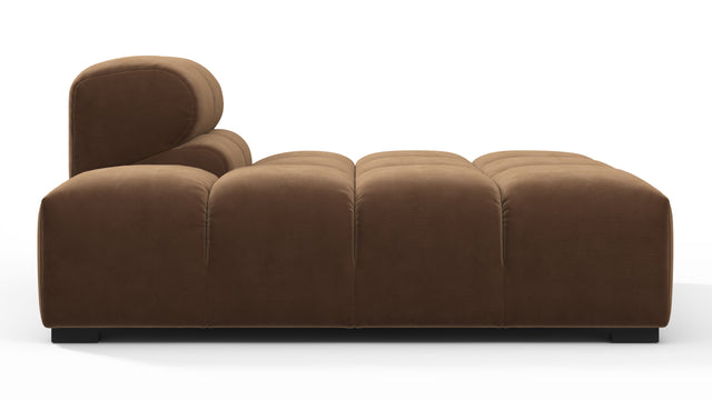 Tufted - Tufted Module, Left Chaise, Armless, Mocha Velvet