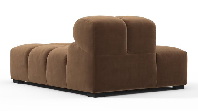 Tufted - Tufted Module, Left Chaise, Armless, Mocha Velvet