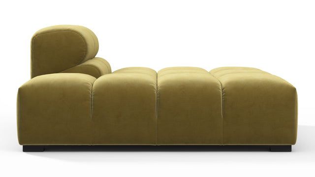 Tufted - Tufted Module, Left Chaise, Armless, Olive Gold Velvet