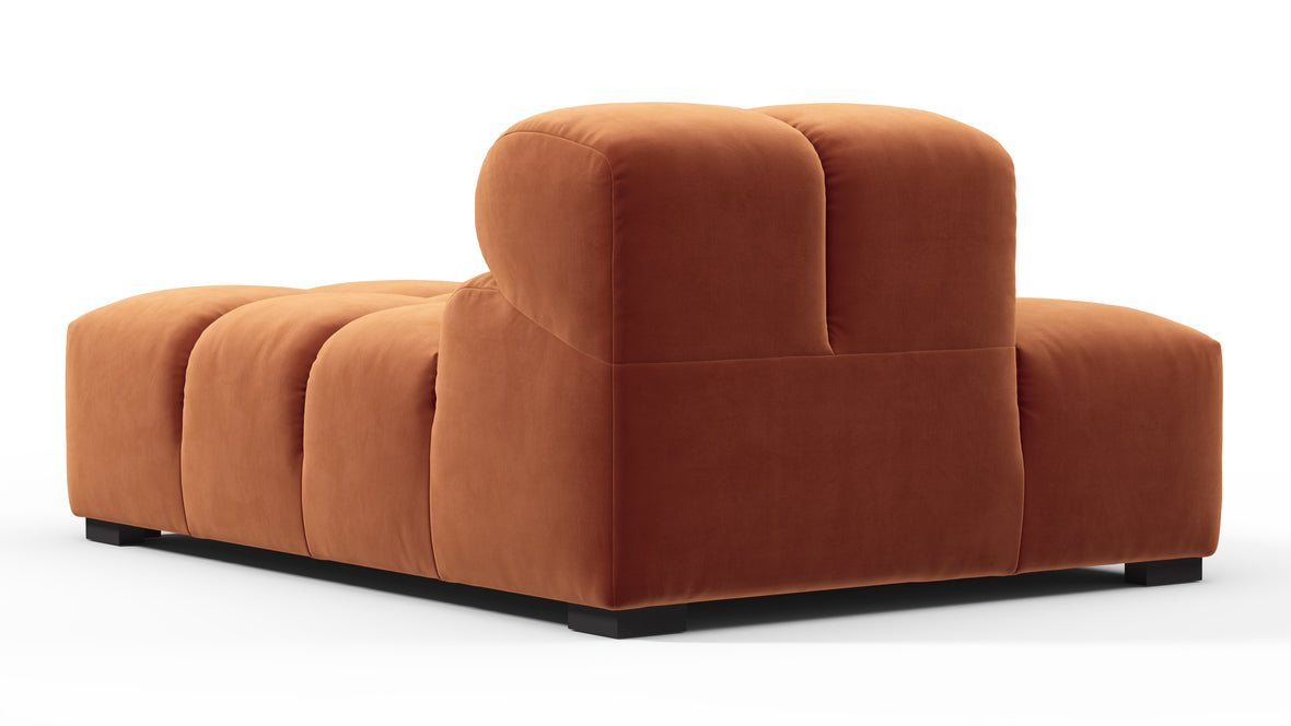 Tufted - Tufted Module, Left Chaise, Armless, Spice Velvet