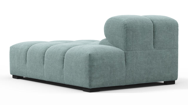 Tufted - Tufted Module, Right Chaise, Armless, Cerulean Chenille