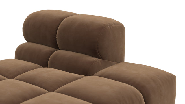 Tufted - Tufted Module, Right Chaise, Armless, Mocha Velvet