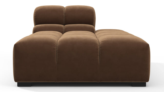 Tufted - Tufted Module, Right Chaise, Armless, Mocha Velvet