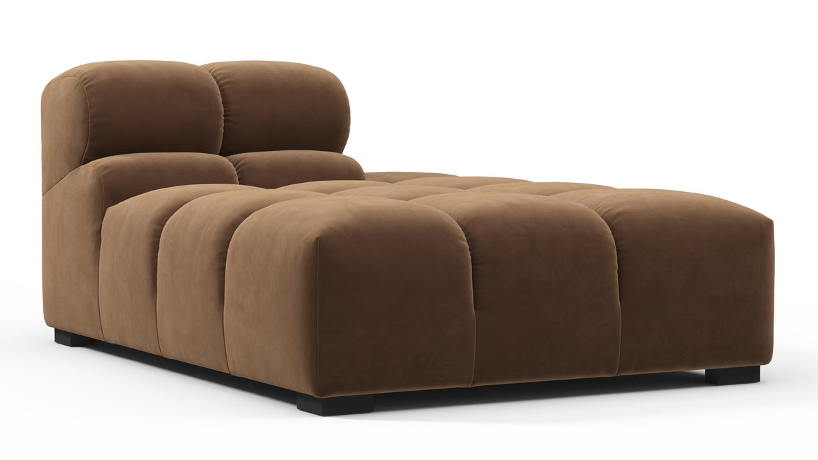 Tufted - Tufted Module, Right Chaise, Armless, Mocha Velvet