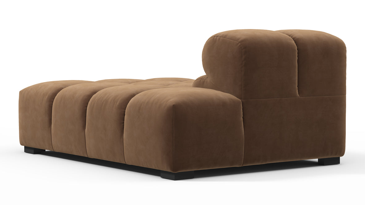 Tufted - Tufted Module, Right Chaise, Armless, Mocha Velvet