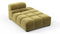 Tufted - Tufted Module, Right Chaise, Armless, Olive Gold Velvet