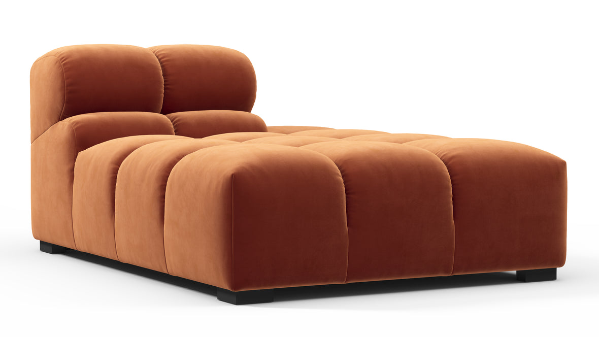 Tufted - Tufted Module, Right Chaise, Armless, Spice Velvet