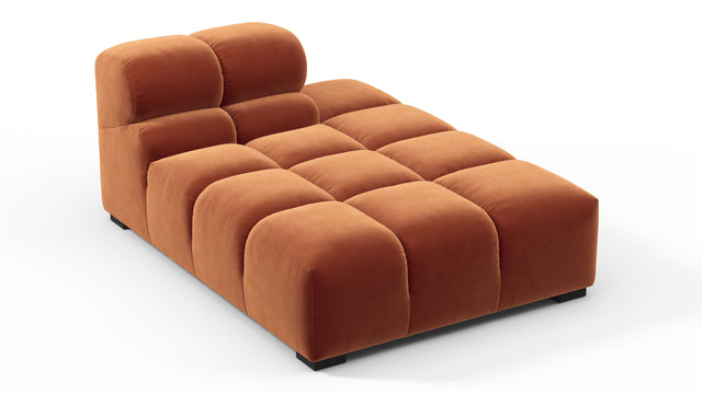 Tufted - Tufted Module, Right Chaise, Armless, Spice Velvet