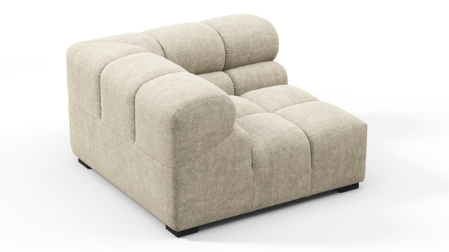 Tufted - Tufted Module, Left Corner, Beige Gray Chenille