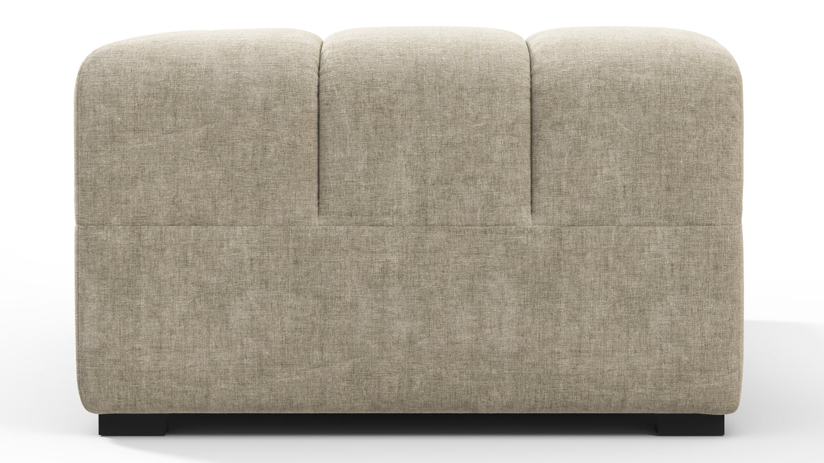 Tufted - Tufted Module, Left Corner, Beige Gray Chenille