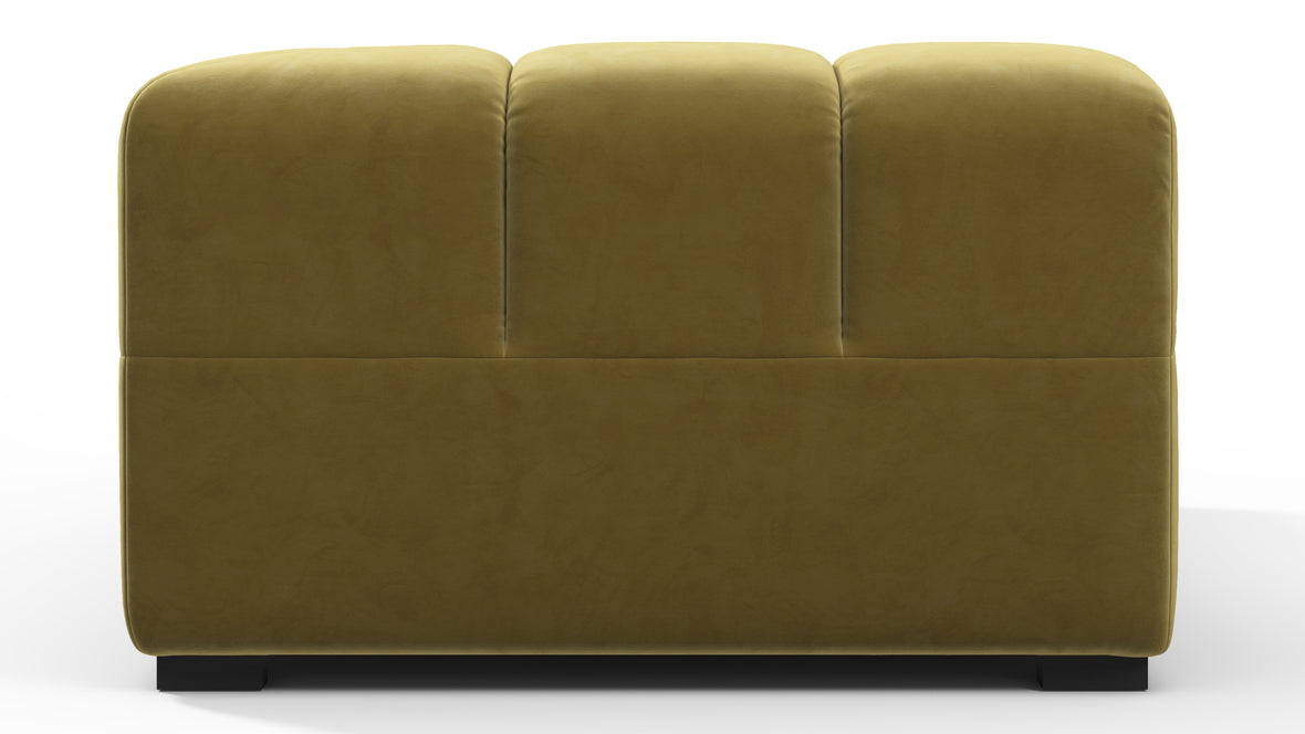 Tufted - Tufted Module, Left Corner, Olive Gold Velvet