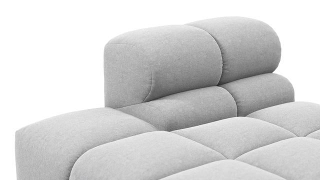 Tufted - Tufted Module, Left End, Armless, Light Gray Wool