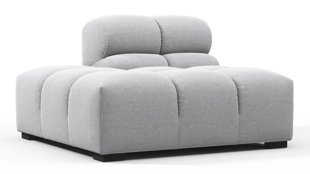 Tufted - Tufted Module, Left End, Armless, Light Gray Wool