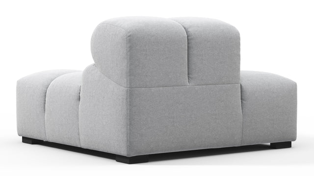 Tufted - Tufted Module, Left End, Armless, Light Gray Wool