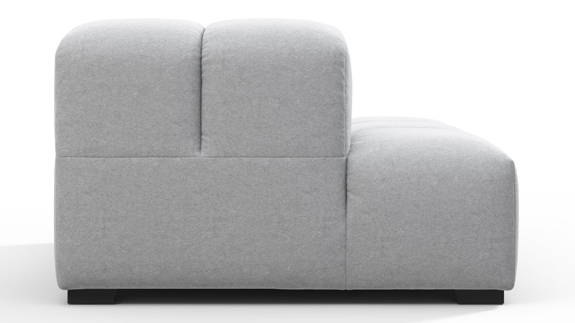 Tufted - Tufted Module, Left End, Armless, Light Gray Wool