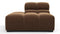 Tufted - Tufted Module, Left End, Armless, Mocha Velvet