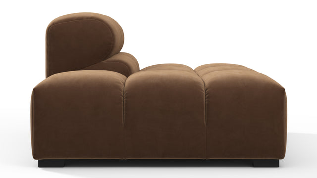 Tufted - Tufted Module, Left End, Armless, Mocha Velvet