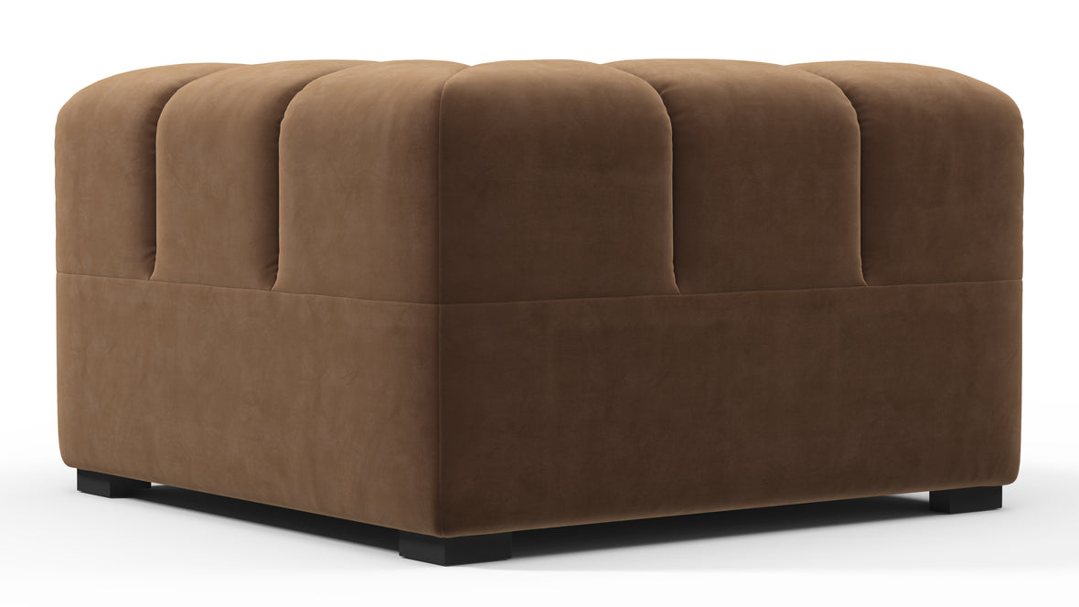 Tufted - Tufted Module, Right Corner, Mocha Velvet