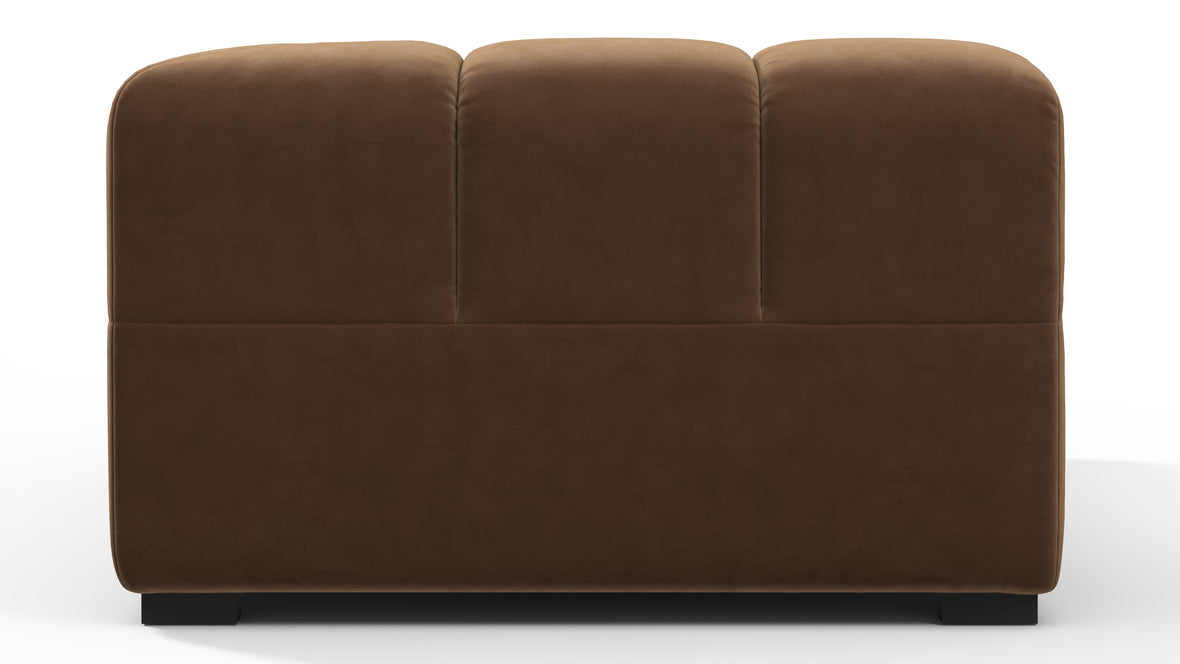 Tufted - Tufted Module, Right Corner, Mocha Velvet