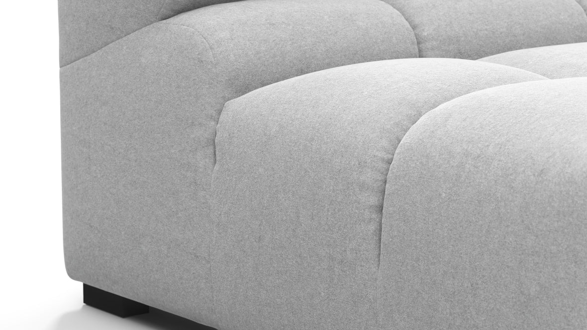 Tufted - Tufted Module, Right End, Armless, Light Gray Wool