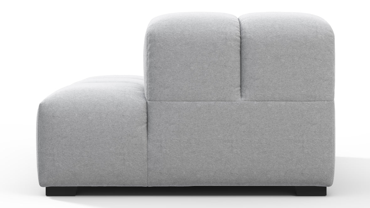 Tufted - Tufted Module, Right End, Armless, Light Gray Wool