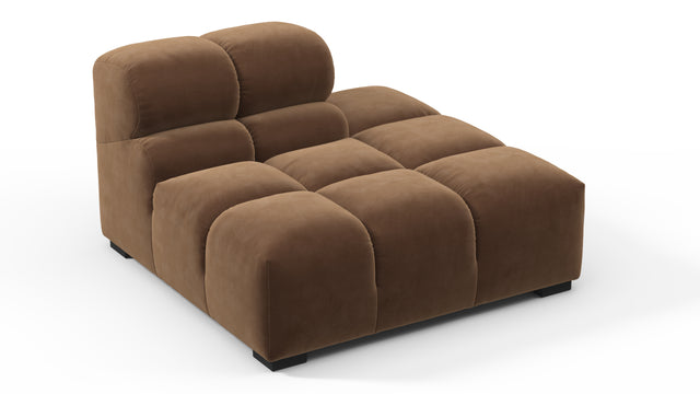 Tufted - Tufted Module, Right End, Armless, Mocha Velvet