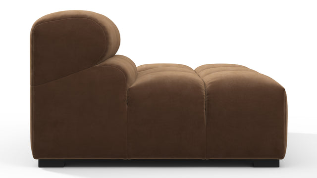 Tufted - Tufted Module, Right End, Armless, Mocha Velvet