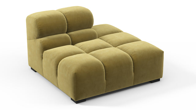 Tufted - Tufted Module, Right End, Armless, Olive Gold Velvet