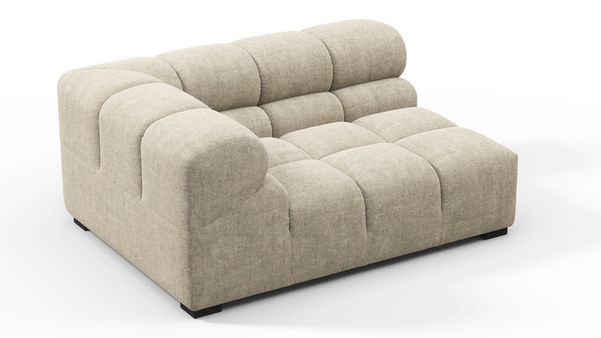 Tufted - Tufted Module, Large Left Corner, Beige Gray Chenille