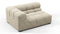 Tufted - Tufted Module, Large Left Corner, Beige Gray Chenille