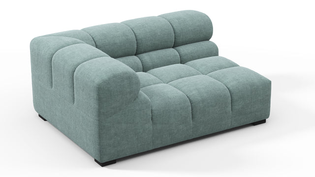 Tufted - Tufted Module, Large Left Corner, Cerulean Chenille