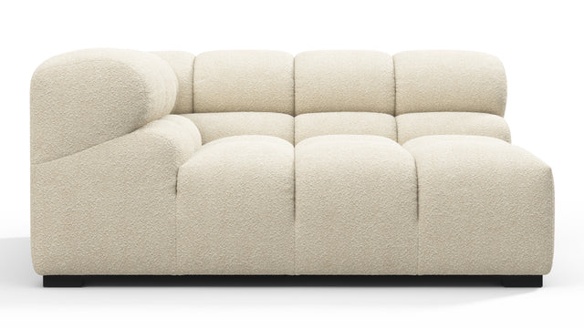 Tufted - Tufted Module, Large Left Corner, Eggshell Boucle