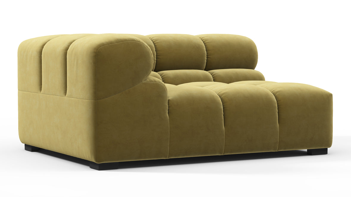 Tufted - Tufted Module, Large Left Corner, Olive Gold Velvet