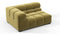 Tufted - Tufted Module, Large Left Corner, Olive Gold Velvet