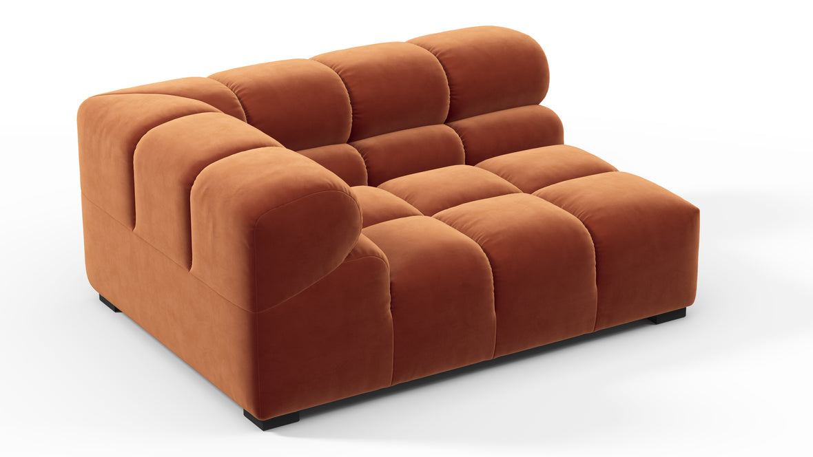 Tufted - Tufted Module, Large Left Corner, Spice Velvet