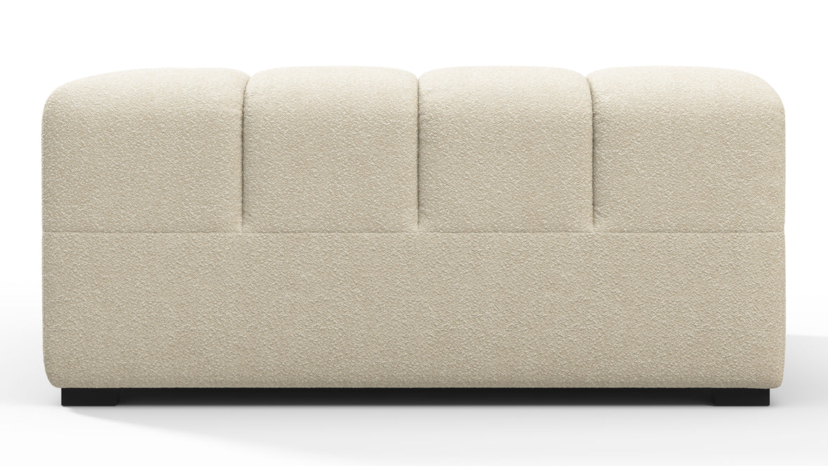 Tufted - Tufted Module, Large Right Corner, Eggshell Boucle