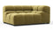 Tufted - Tufted Module, Large Right Corner, Olive Gold Velvet