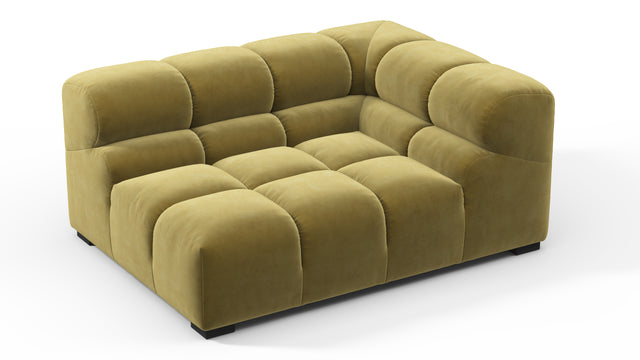 Tufted - Tufted Module, Large Right Corner, Olive Gold Velvet