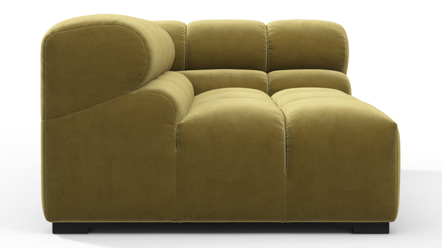 Tufted - Tufted Module, Large Right Corner, Olive Gold Velvet