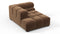 Tufted - Tufted Module, Left Corner Half, Mocha Velvet