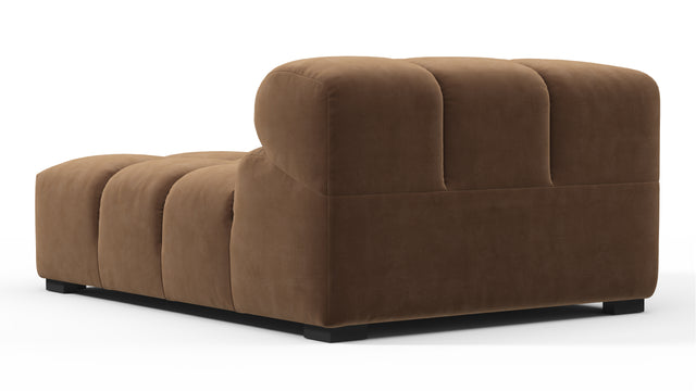 Tufted - Tufted Module, Left Corner Half, Mocha Velvet