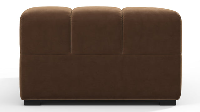 Tufted - Tufted Module, Left Corner Half, Mocha Velvet