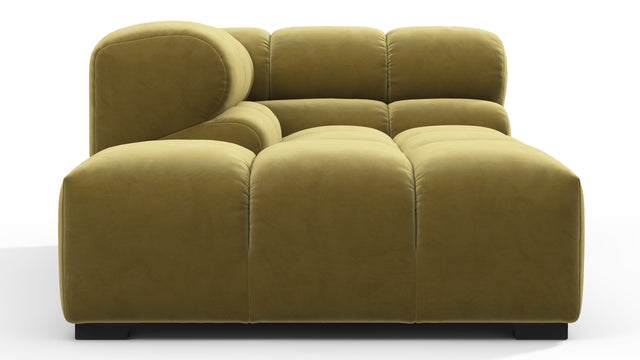 Tufted - Tufted Module, Left Corner Half, Olive Gold Velvet