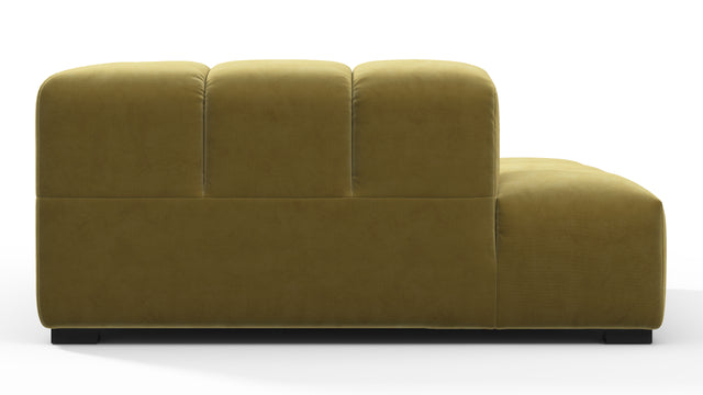 Tufted - Tufted Module, Left Corner Half, Olive Gold Velvet