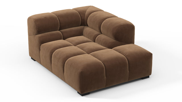 Tufted - Tufted Module, Right Corner Half, Mocha Velvet