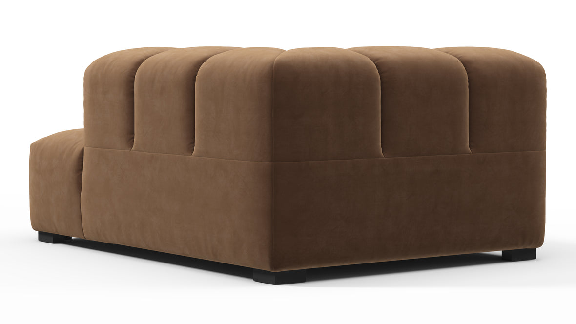 Tufted - Tufted Module, Right Corner Half, Mocha Velvet