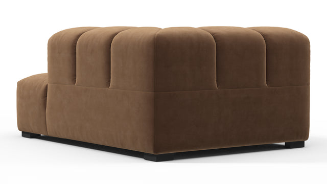 Tufted - Tufted Module, Right Corner Half, Mocha Velvet